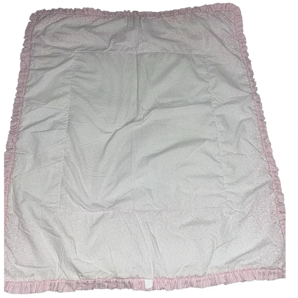 OshKosh Baby Patch Work Comforter Quilt Pastel Dresses‎ Floral 44x38 Pink